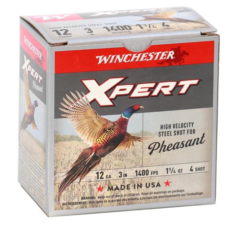 Winchester WEXP123H4 12 Gauge 3 in 1 1/4 oz 4 Shot 1400 fps 25 Rounds