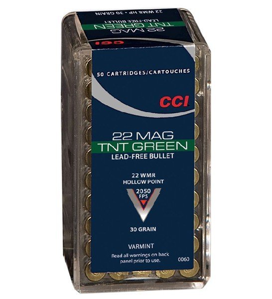 CCI 0063 Maxi-Mag TNT 22 WMR 30 gr Jacketed Hollow Point 50 Per Box/ 40 Cs