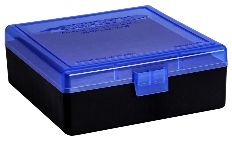 Berry's Ammo Box #003 - .38/.357 cal 100/rd Blue/Black