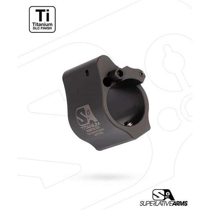 Superlative Arms SABO-DI-750SDT AR-15 Titanium Gas Block .750" Black