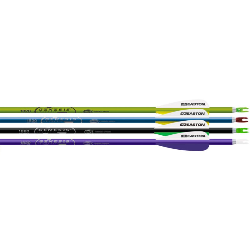 Easton 925548 Genesis Arrows 1820 3" Vanes 72 Pack Multi-Color