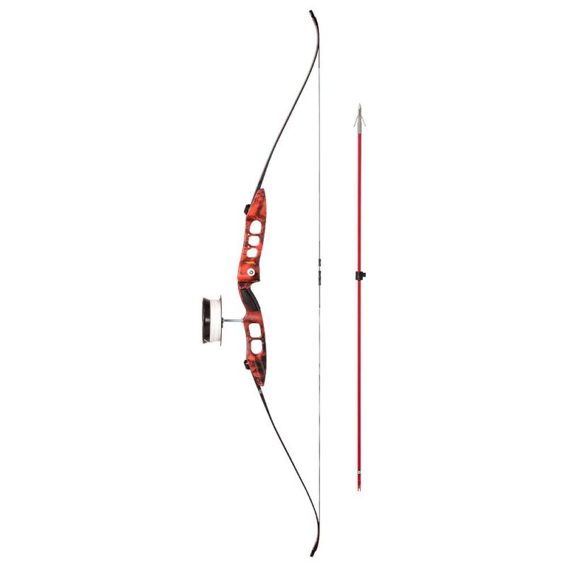 Cajun A6FS15845R Fish Stick RTF RH 45lb Bowfishing Package Red Veil 56"