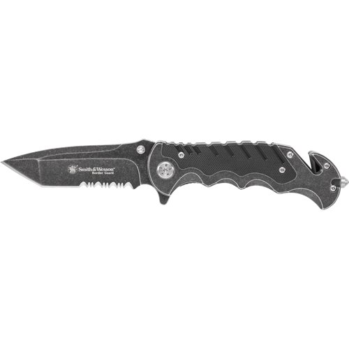 Smith & Wesson BG10S 3.5In Combo Blade Stainless Handle