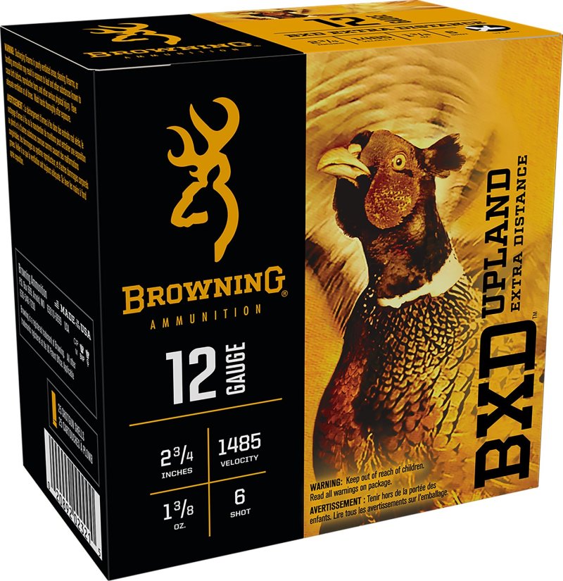 Browning BXD Upland 12 Gauge 2.75 in Nickel Plated 25 Rounds #6 Shot