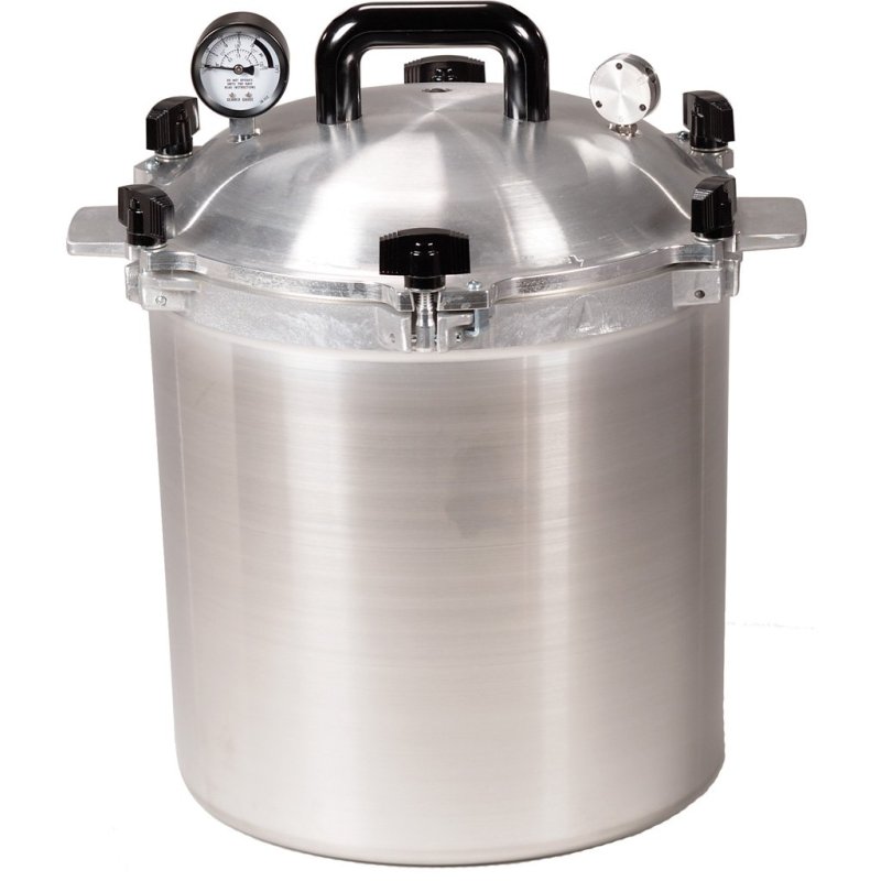 All American 925 Pressure Cooker 25 Qt, Metal-to-Metal Seal, 5-15 PSI