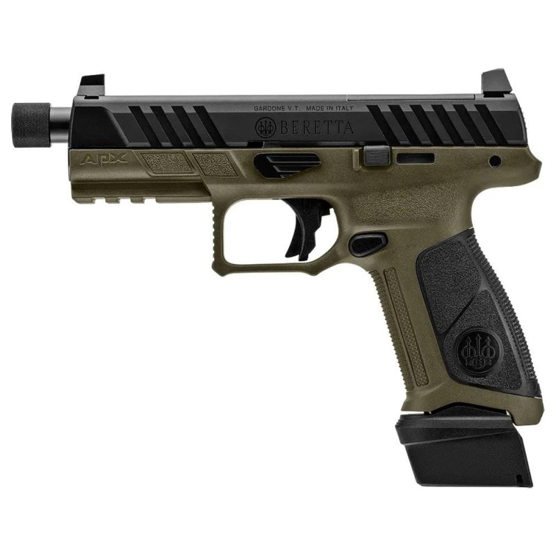 Beretta APX-A1 Full Size Tactical 9mm 4.8in 21rd OD Grn Pistol JAXA1F921TAC