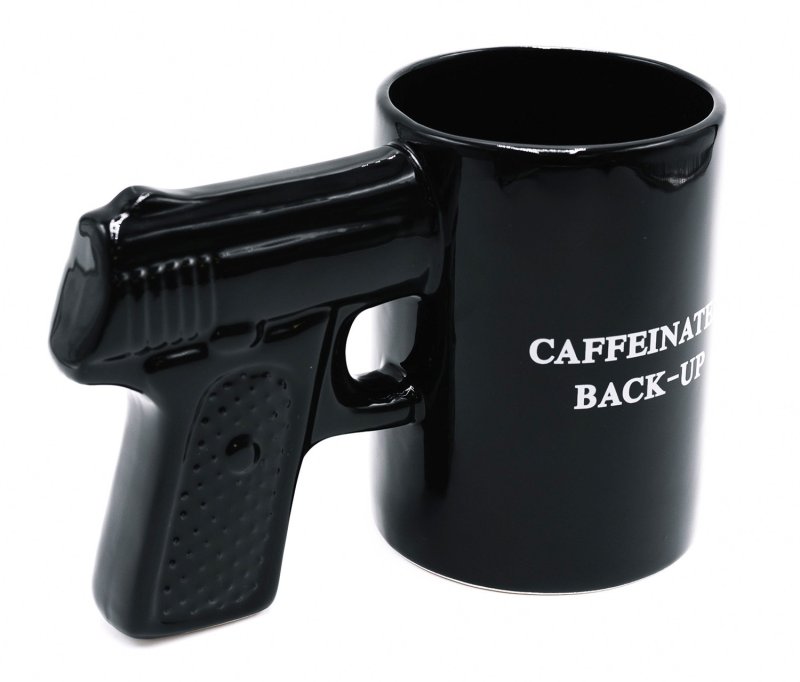 Camp Chef Caliber Gourmet CBGM1049 Black Ceramic Pistol Mug
