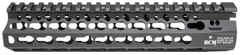Bravo BCM-KMRA9556BK 9" Keymod Aluminum Handguard Black Anodized AR-15
