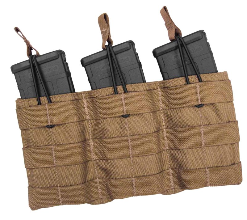 Tac Shield Triple Speed Load MOLLE Pouch AR-15 Coyote Brown