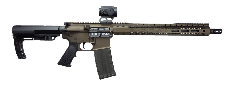 Black Rain SPEC15 RIA 5.56 16 In 30-Rounds Smoke Cerakote MLOK