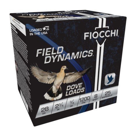 Fiocchi 28GT8 Field Dynamics 28 Gauge 2.75In 3/4oz #8 25Rd
