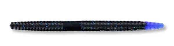 5" SENKO BLACK W/ LARGE BLUE FLAKE/CLEAR BLUE TAIL (10