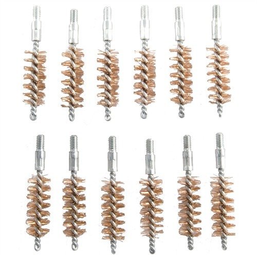 Brownells Double-Tuff Bronze Pistol Brush 10MM/40 Caliber 12 Pack