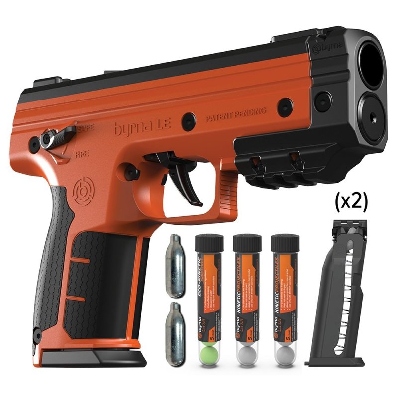 Byrna LK683001ORNKINETIC LE Kinetic Kit .68 Cal 5rd CO2 Black Grips