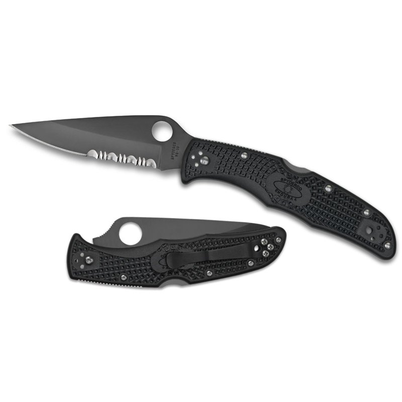 Spyderco Endura C10PSBBK 260 3.75 In Black Blade Knife
