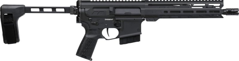 CMMG Dissent Mk4, .338 ARC, 10.5 Barrel, 1- 10rd Magazine, Black, Braced, Pistol