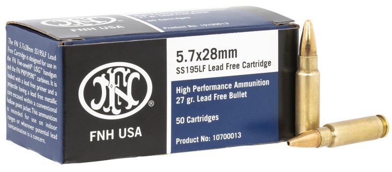 FN America 5.7x28mm Lead Free Ss195lf 27gr. Jhp 50-pack