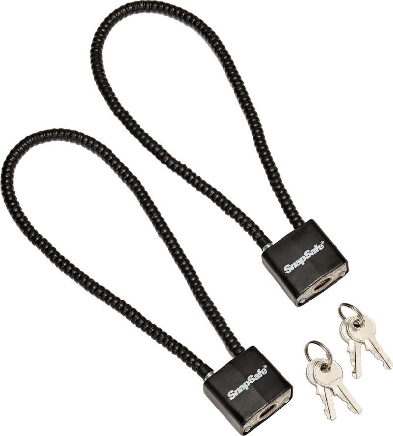 SnapSafe Cable Padlock Black 2-Pack - Lock Box Model 75281