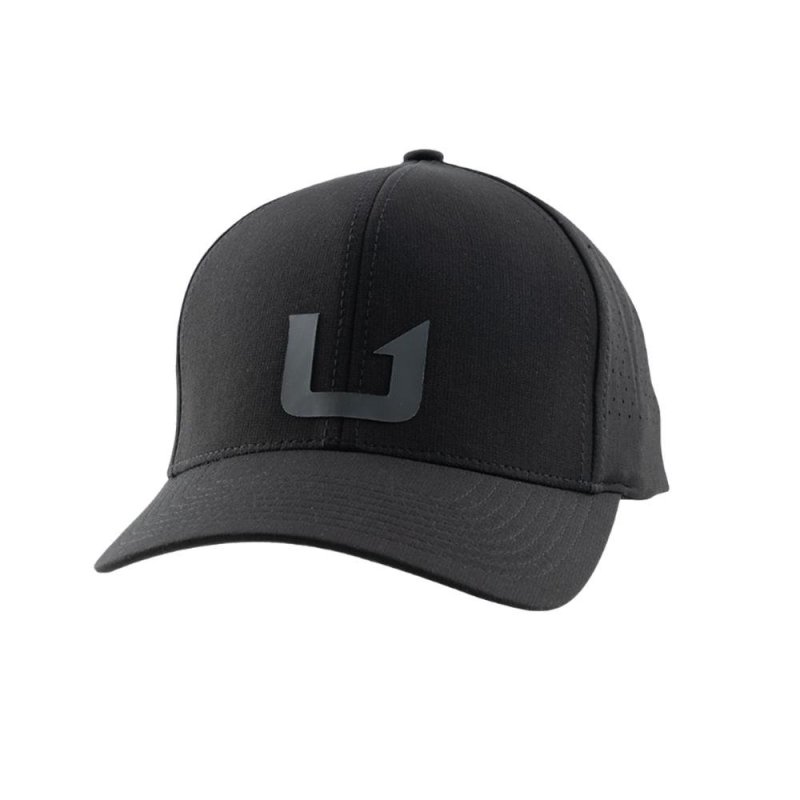 Huk Barb U 110 Performance Trucker Hat Black Mesh Snapback