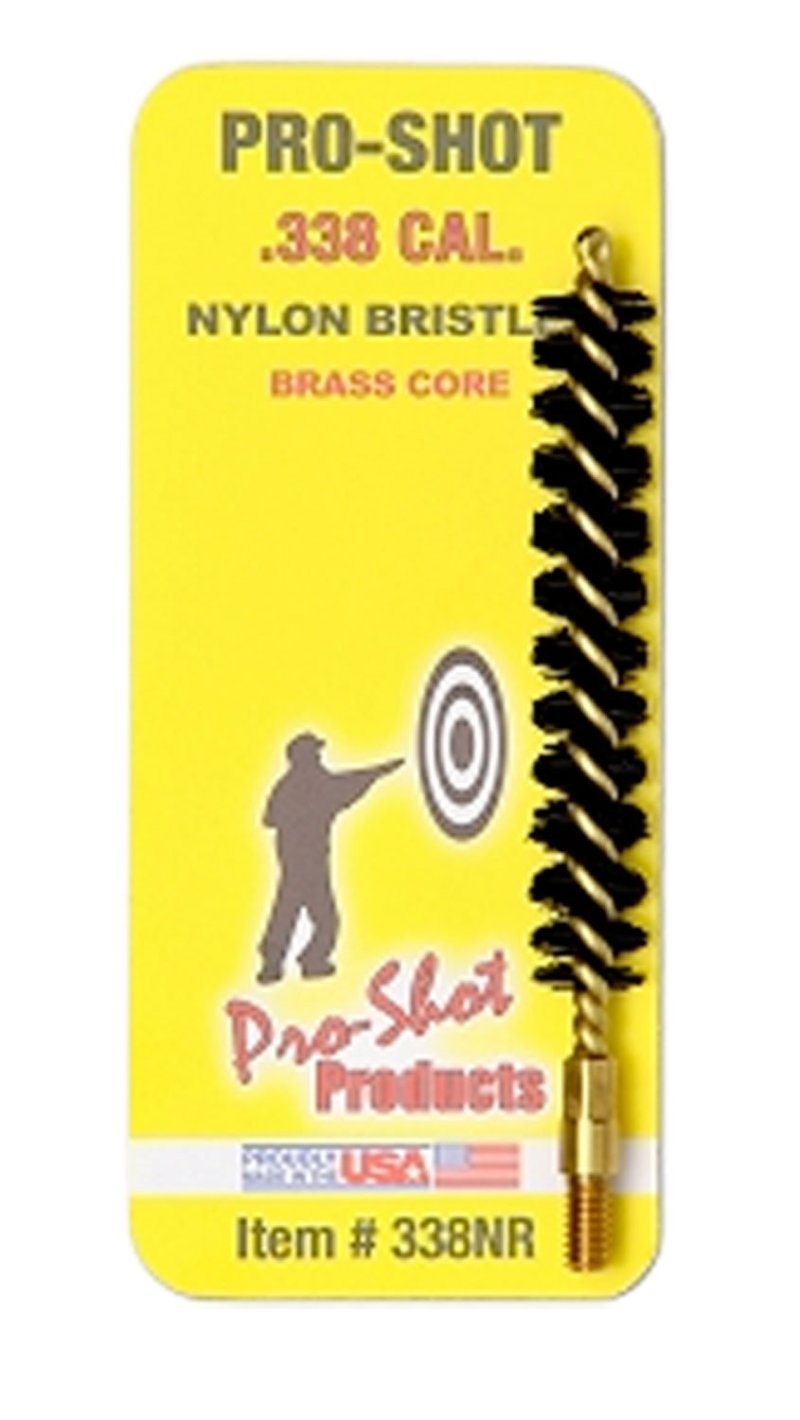 Pro-Shot Nylon Rifle Bore Brush with Brass Core .338 cal