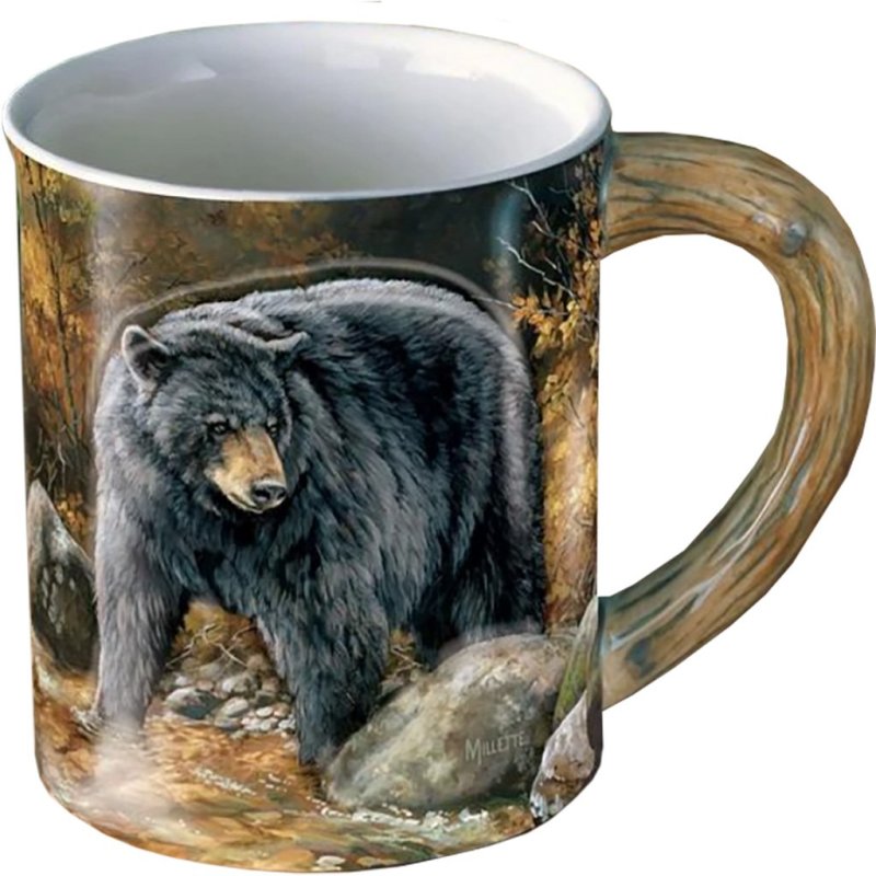 Wild Wings Sculpted Mug Autumn Streamside Bear 16 oz 8955712275