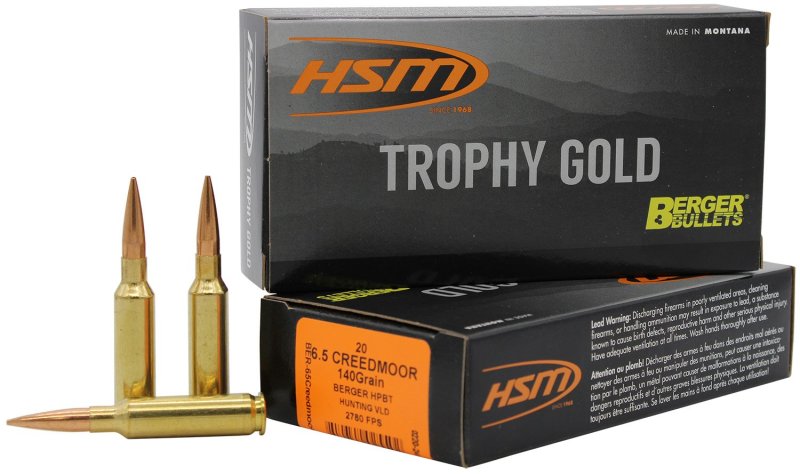 HSM Ammunition Trophy Gold 6.5 Creedmoor 140gr VLD BTHP