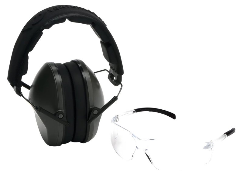 Pyramex Safety VGCOMBO310 Eye & Ear Protection NRR 24dB Olive Drab Green