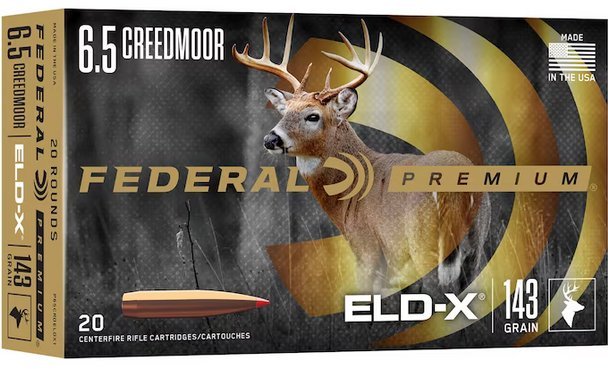 Federal P65CRDELDX1 6.5 PRC 143gr ELD-X Rifle Ammo 20 Rounds