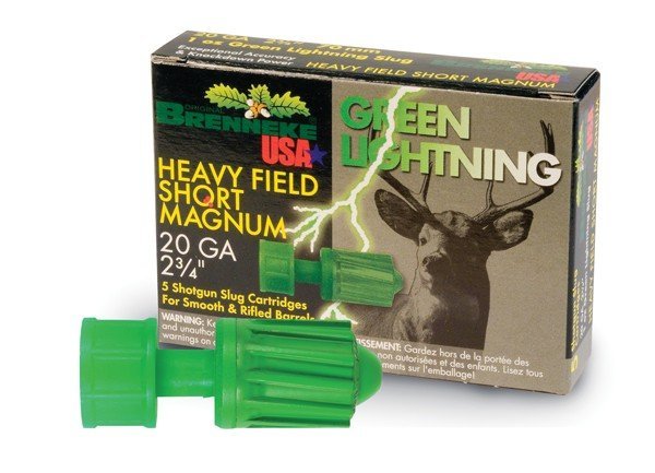 Brenneke Green Lightning Slugs 20 ga. 2 3/4 in. 1 oz. 5 rd.