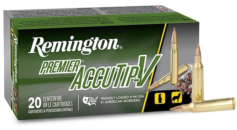 Remington Ammunition 29186 Premier Accutip-V 22-250Rem 50gr Boat Tail 20