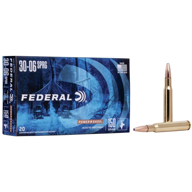 Federal Power-Shok 30-06 Springfield 150 Grain Jacketed Soft Point