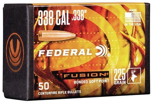 Federal FB338F2 338 Caliber 225GR Bonded Soft Point Bullets 50/Box
