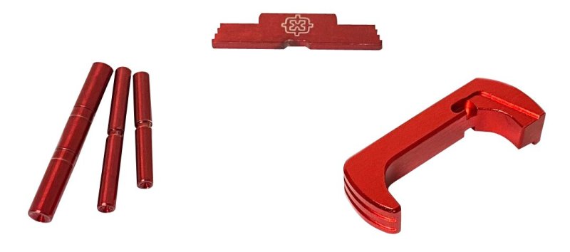 Cross Machine Tool CRGOKRD Glock Gen1-3 Extended 3-Piece Kit Red