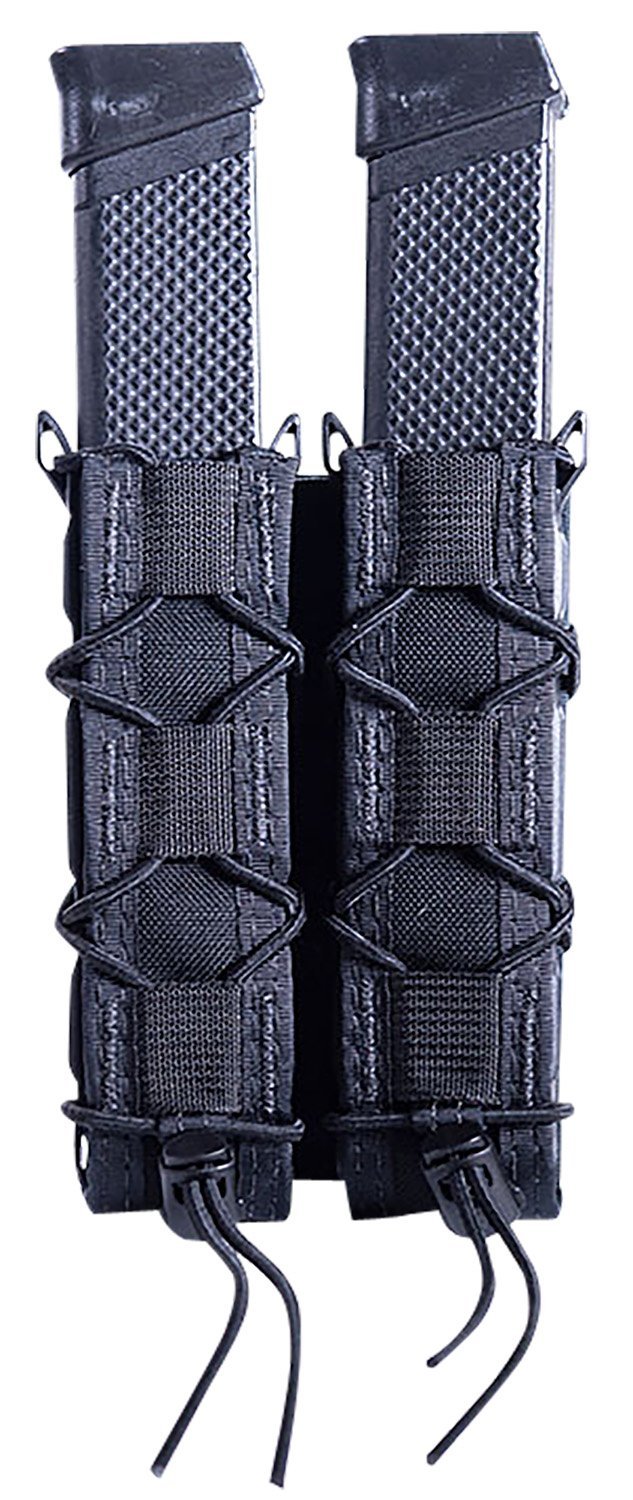 HSGI 11EX02BK Double Extended Mag Pouch Black Nylon MOLLE
