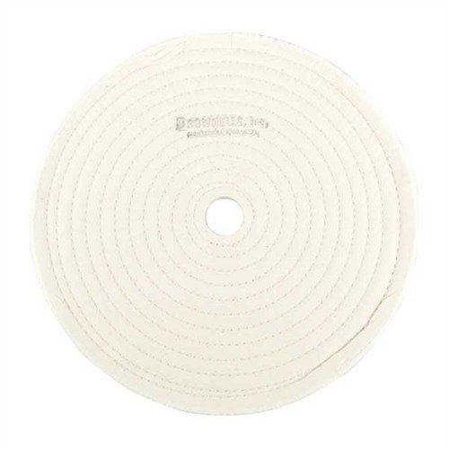 Brownells Muslin Polish Wheel Stitched 10" X 3/8" Thick 1" Arbor