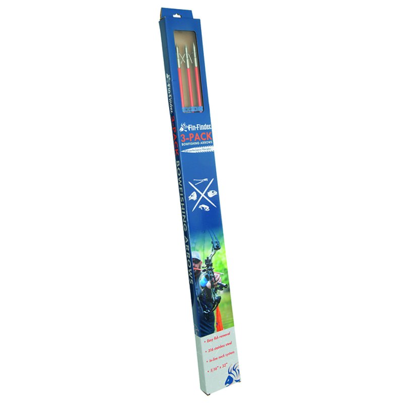 Fin-Finder Raider Bowfishing Arrows 3pk Orange Riptide Point