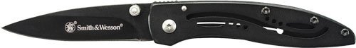 S&W Knife Black Blade 3" Blade - Stainless Steel Handle