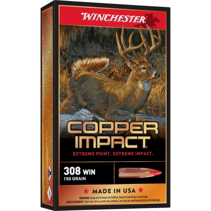 Winchester X308CLF 308 Winchester 150 Grain Copper Extreme Point 20 Rounds