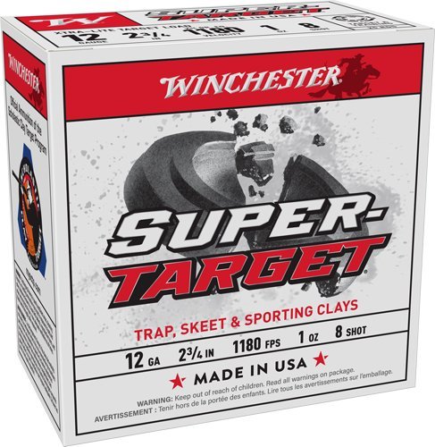 Winchester Super Target 12 Ga 2.75" #8 Lead 1 oz 1180fps