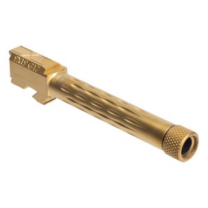 Faxon Match Series Flame Fluted 9mm Threaded Barrel - G17 G2-4 - TiN