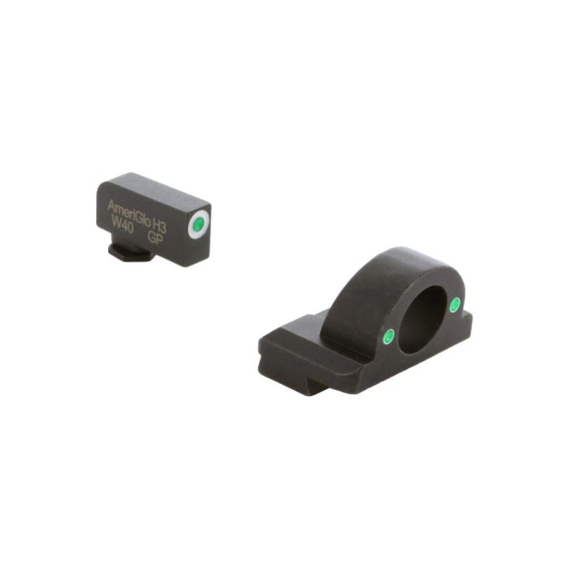 AmeriGlo GL-4125 Tritium Ghost Ring Sight Green/White for Glock 42/43/48