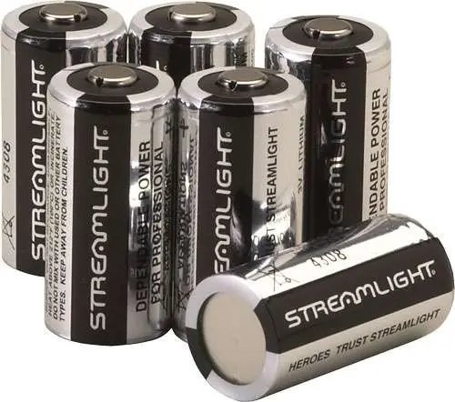 Streamlight 85180 CR123A 3V Lithium Power Cell Batteries 6 Pack