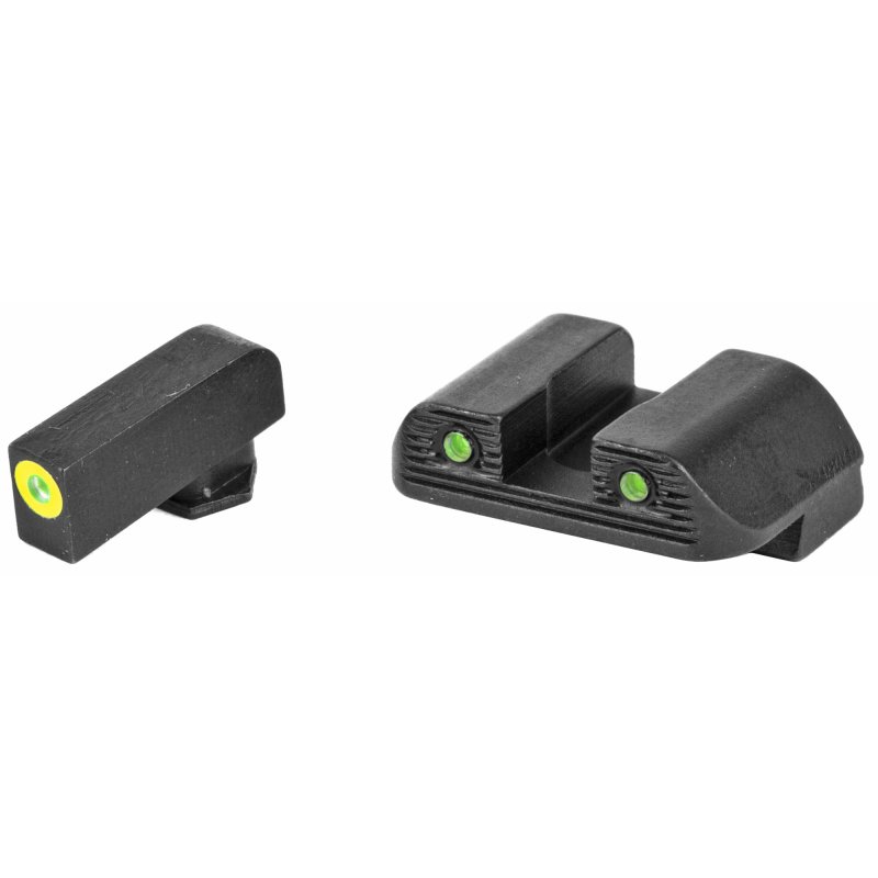 AmeriGlo GL822 Trooper Sight Set for Glock Green Tritium LumiGreen Outl...