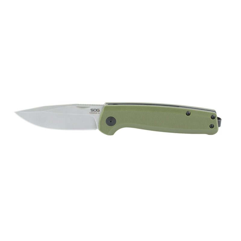 SOG SOGTM1004BX Terminus SJ 2.90" Cryo D2 Blade OD Green G10 Handle
