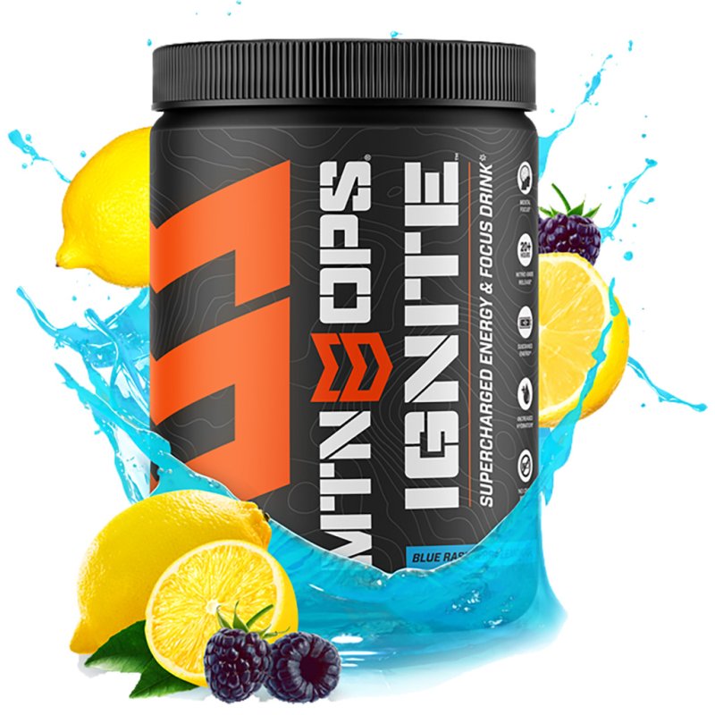 MTN OPS Ignite Blue Raspberry Lemonade Energy Drink Mix