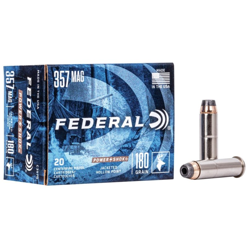 Federal C357G 357 Magnum 180 Grain Jacketed Hollow Point 20 Rounds