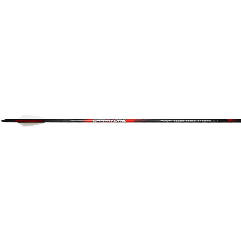 Black Eagle Carnivore Arrows .003 250 Spine 2.5In Shield Cut 6-Pack
