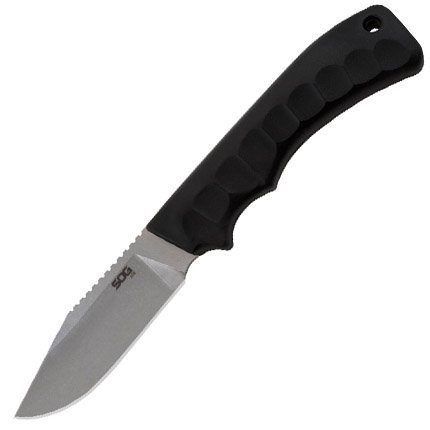 SOG ACE1001-CP 3.8" Clip Point Stonewash Knife with Black Sheath