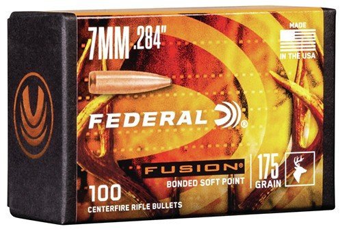 Federal Premium Fusion FB284F4 7mm .284 175gr Soft Point Bullets 100/Box