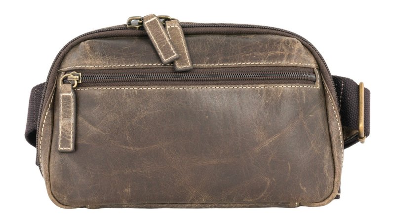 GTM GTM-CZY/117 Brown Waistpack Crossbody Buff Adjustable Strap Padded